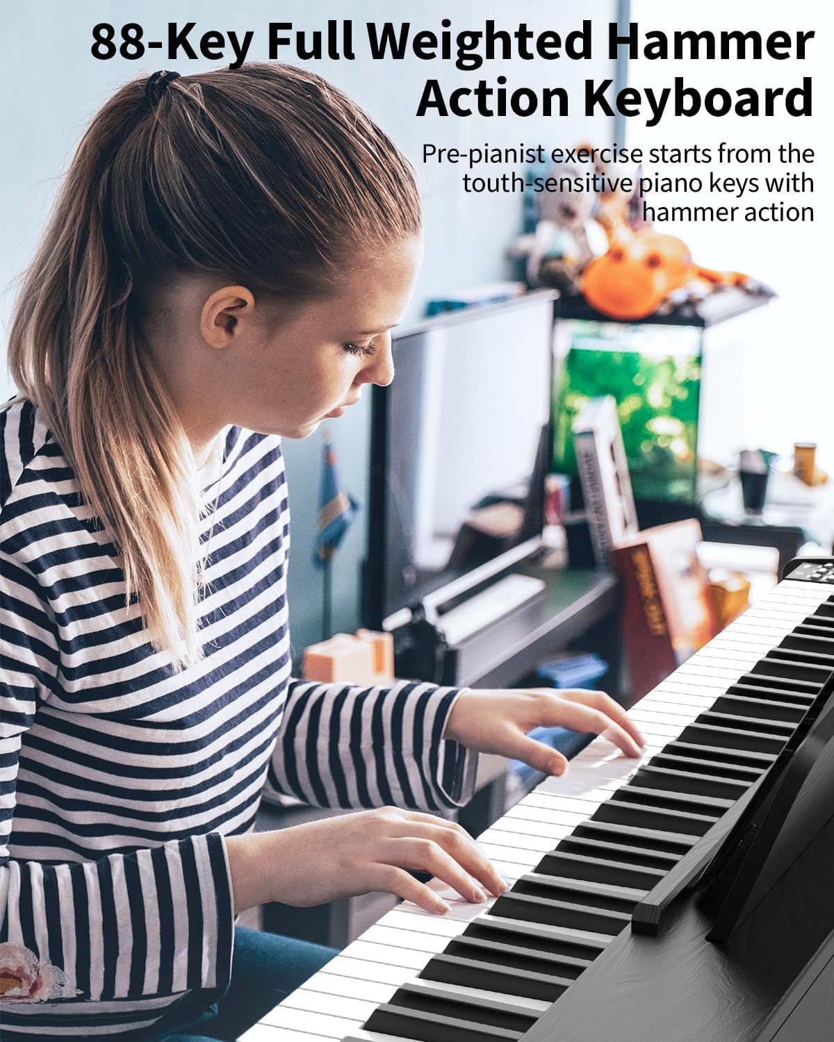 88 Key Full Size Weighted Hammer Action Digital Piano Keyboard X66731