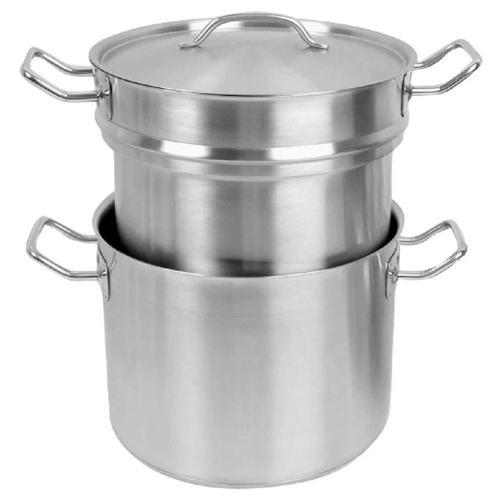 3 Piece Stainless Steel Double Boiler with Lid Q197