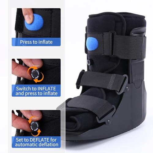 Black Medium Inflatable Walking Boot Q92870