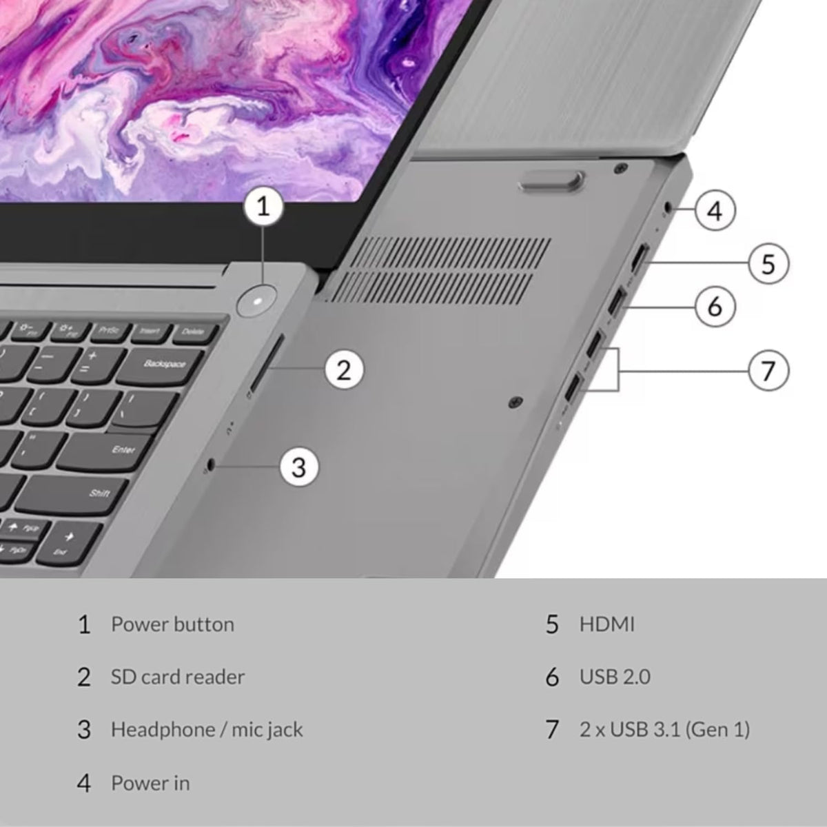 14" FHD Laptop, Intel Core i5, 12GB RAM, 512GB SSD, Windows 11 Home, Grey V8312