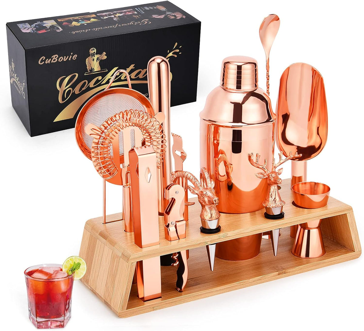 15 Piece Cocktail Shaker Set with Stand Z521