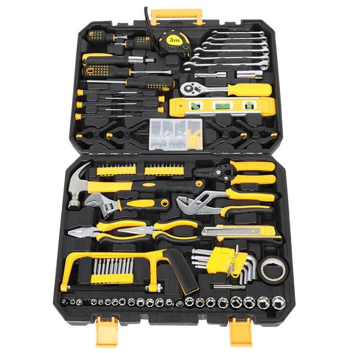198 Pcs Hand Tool Set with Case Black Yellow X69914