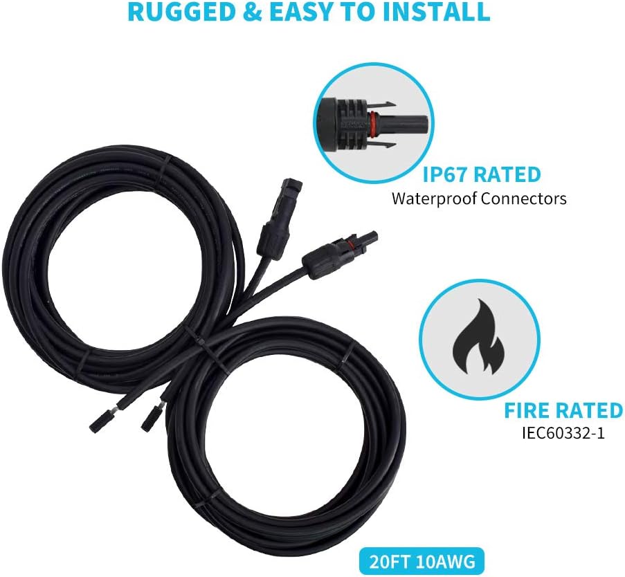 200W Solar Panel System with Tray Cable, Adaptor Kit, Z Bracket, Y Branch Connector P11661