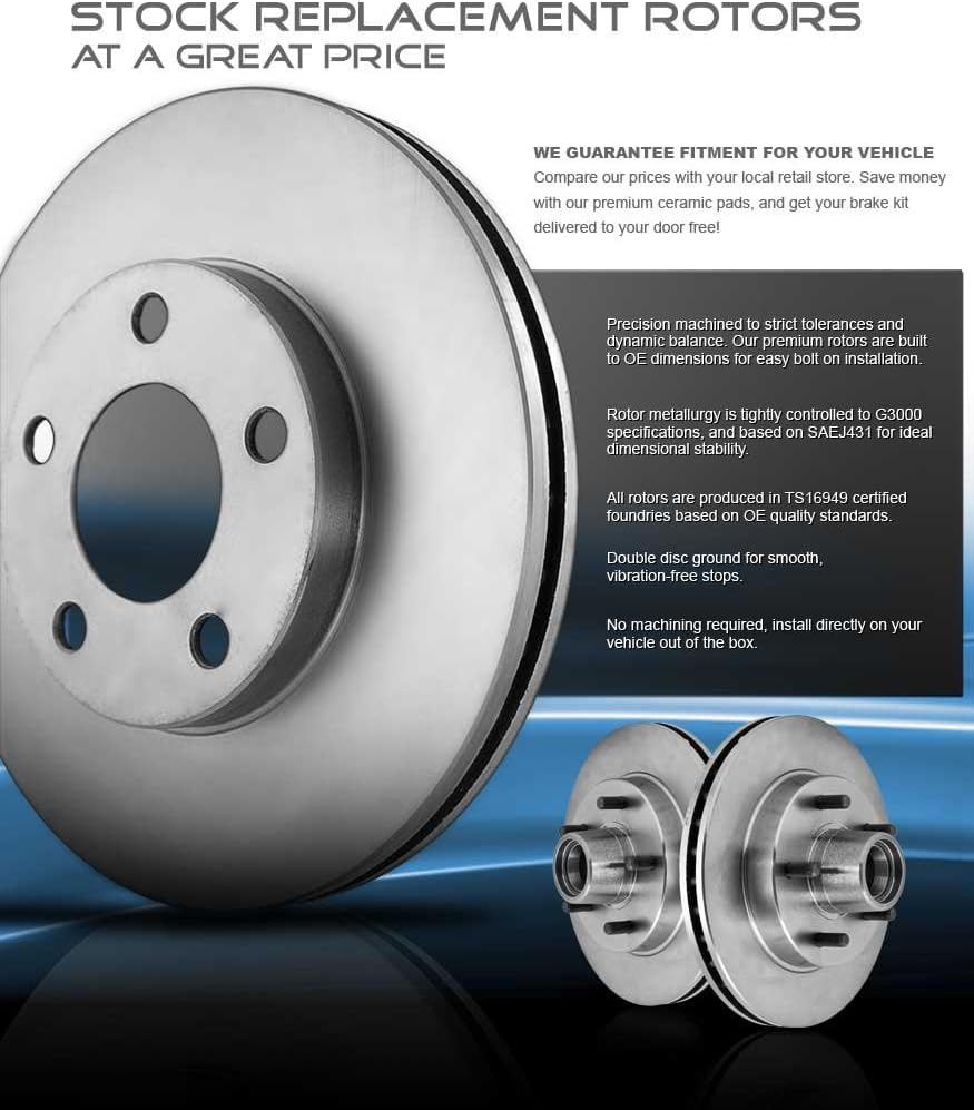Brake Disc Rotors + Metallic Brake Pads T134