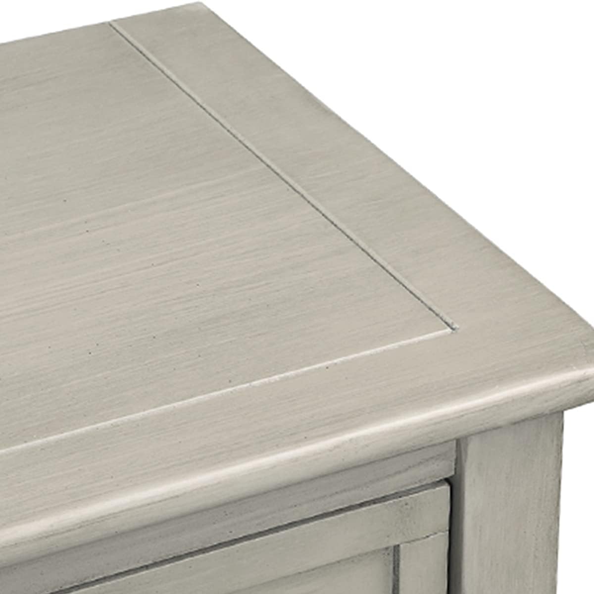 Antique Gray Solid Wood Console Table with 4 Drawers and Bottom Shelf R480