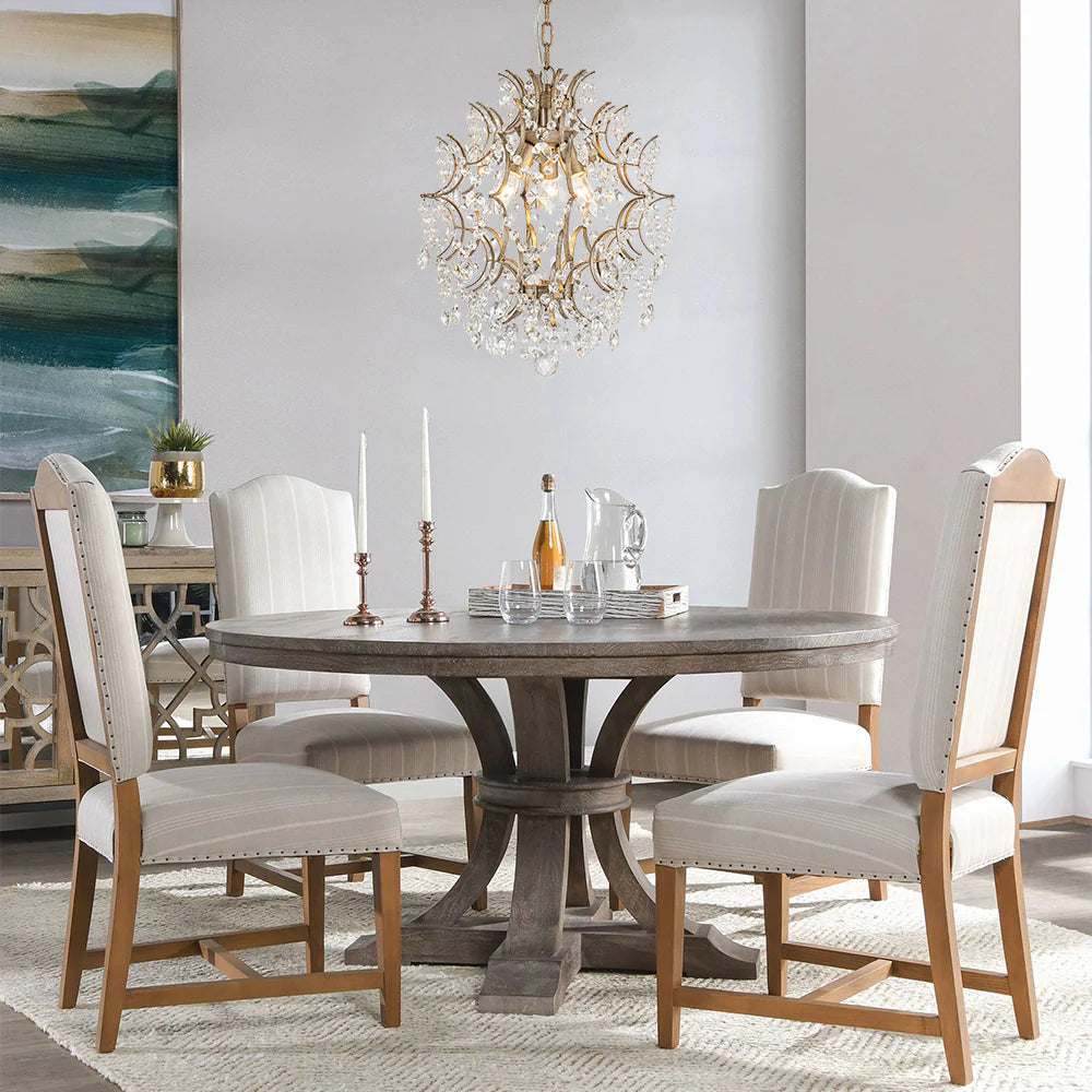 3-Light Tiered Cluster Crystal Beads Chandelier T3978
