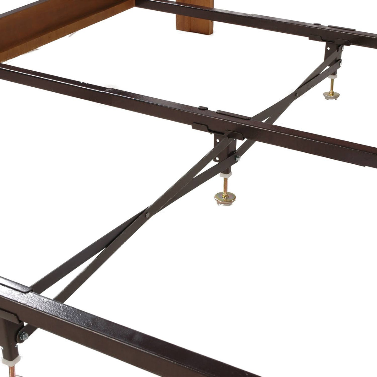 Black California King Steel Slat Bed Frame Q484
