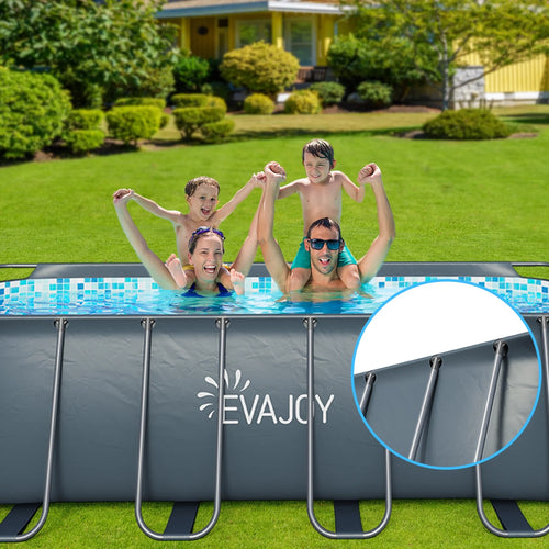 14' x 7' x 48 Rectangle Metal Frame Above Ground Swimming Pool K5959