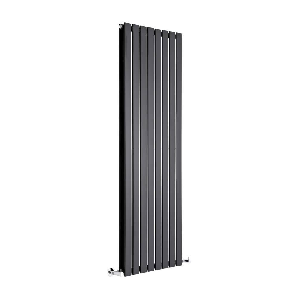 Black Vertical Hot Water Radiator U4874