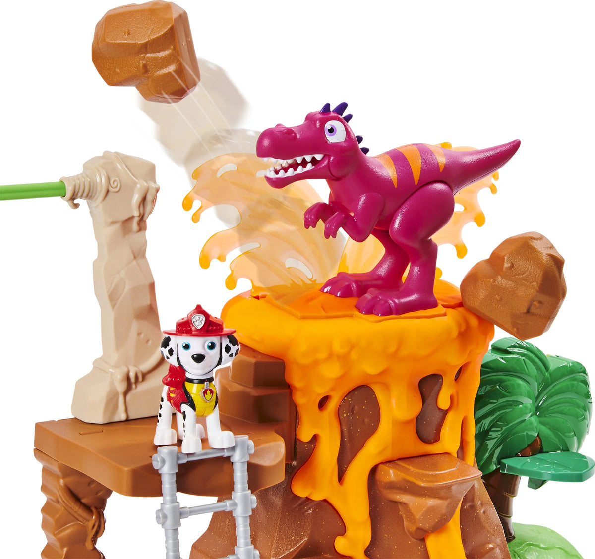 Dino Rescue Volcano Playset with Zipline and 3 Figures M17136
