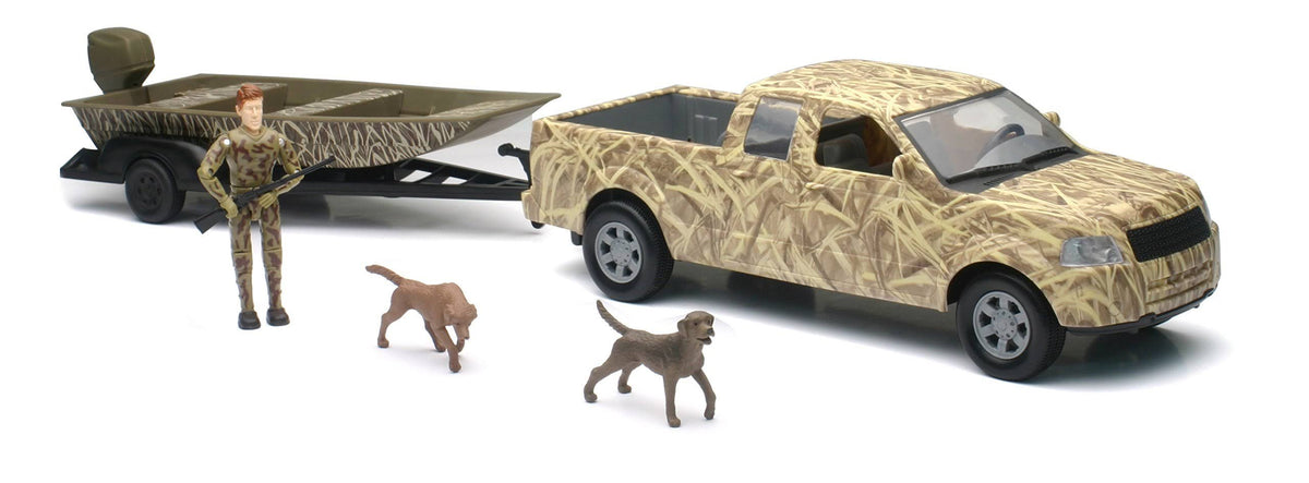 Camo Pick Up Truck with Jon Boat Set J654311