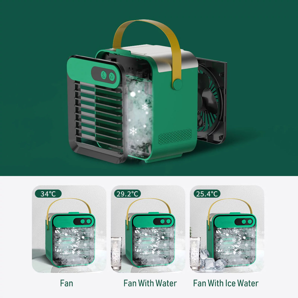 Air Conditioner Fan 180mL 3 Speeds USB Air Cooler Humidifier F81141