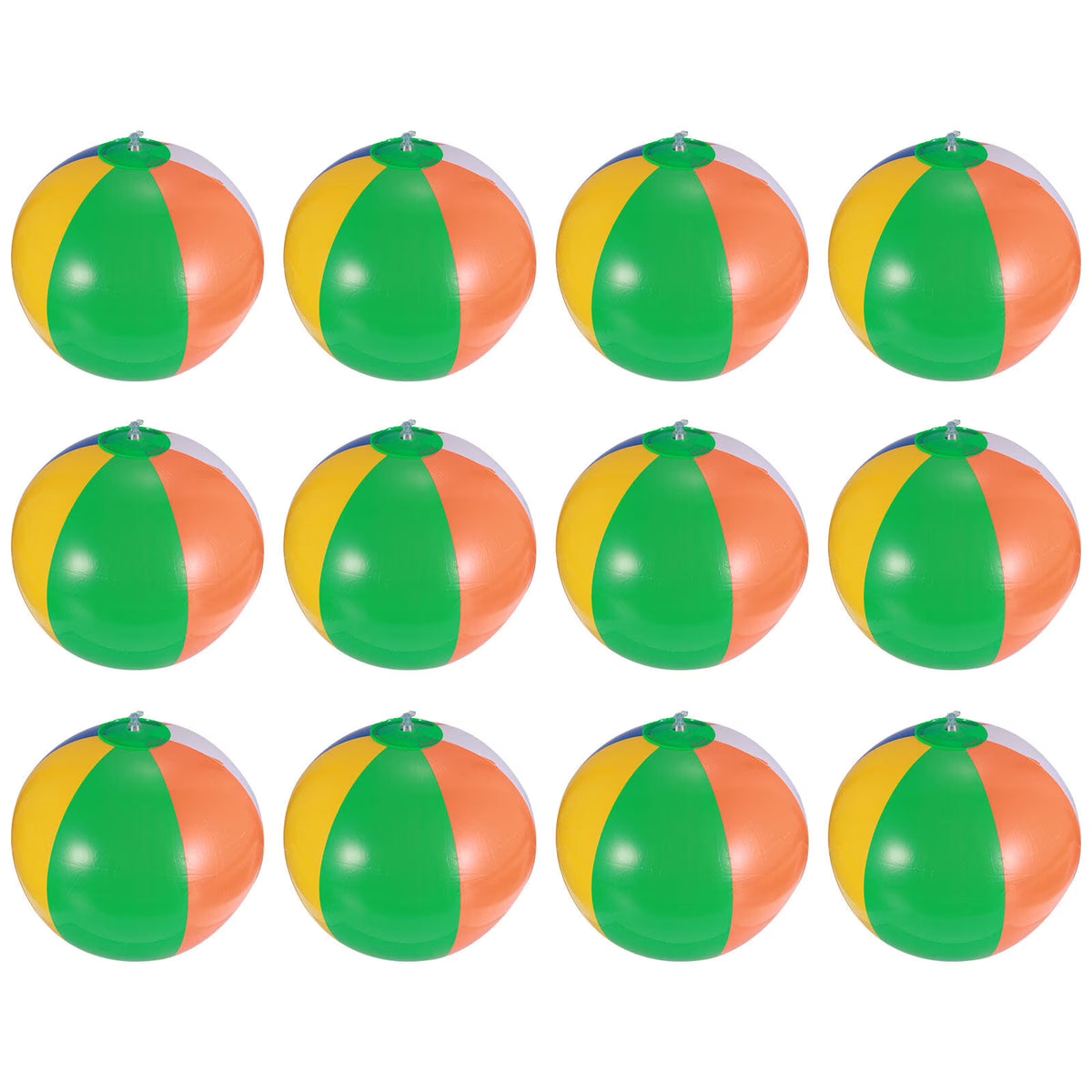 12 Pcs Inflatable Beach Balls Pool Toys R68523
