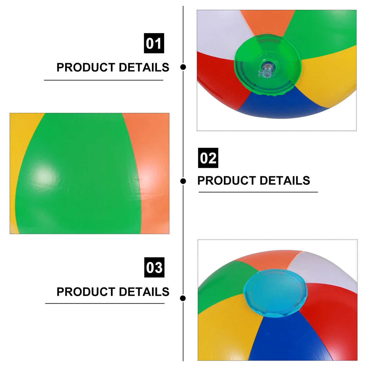 12 Pcs Inflatable Beach Balls Pool Toys R68523