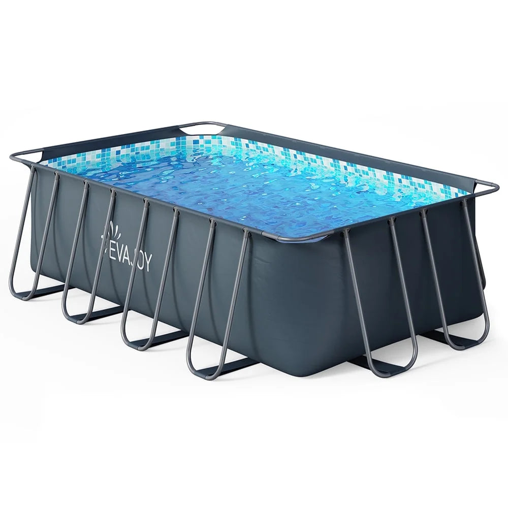14' x 7' x 48 Rectangle Metal Frame Above Ground Swimming Pool K5959