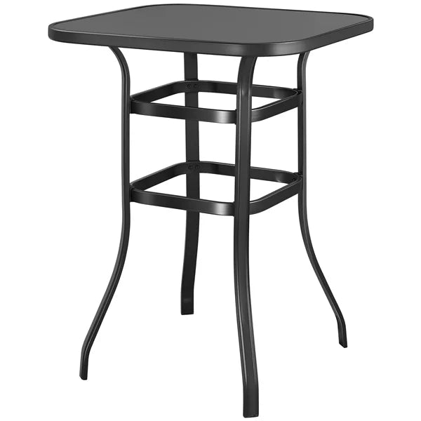 Black Square Metal Bistro Table L5300