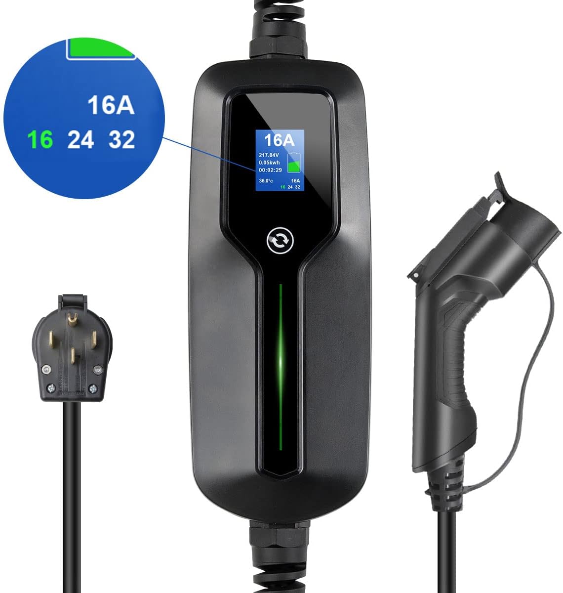 Portable Level 2 EV Charging Cable with 20ft Cord K316408