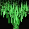 Multi Color Waterproof LED Meteor Shower Rain Lights Y8706