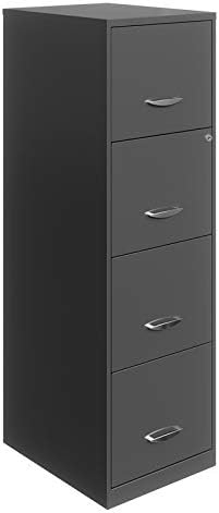 4 Drawer Metal Letter File Cabinet in Pearl White L25200
