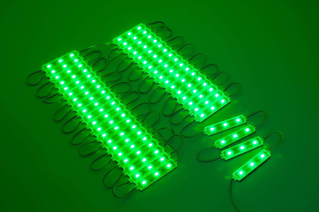 60 Green LED Light Module with 12v AC Power Package R202