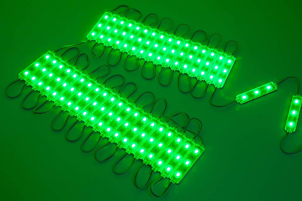 60 Green LED Light Module with 12v AC Power Package R202