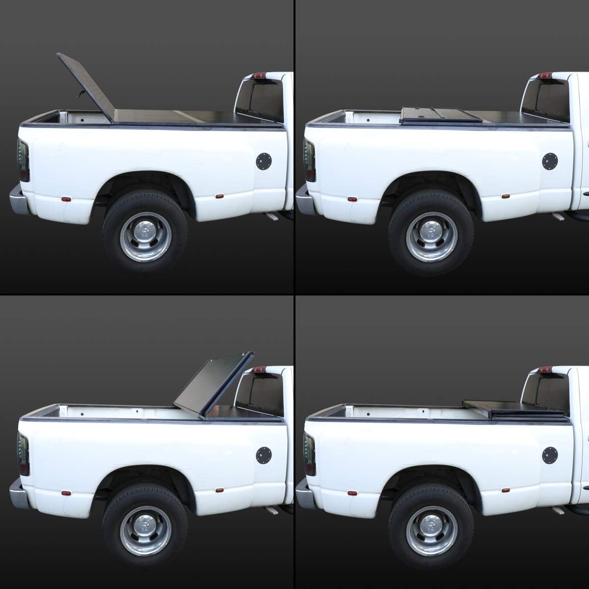 Black Powdercoated Tri-Fold Truck Tonneau Cover R29265