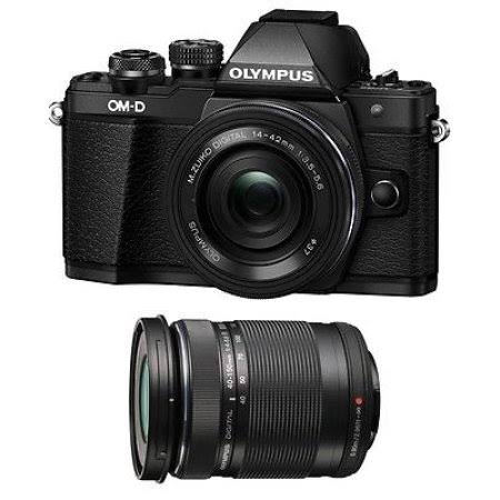Black Digital Camera with 14-42mm and 40-150mm Lenses W85589