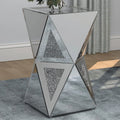 Silver Geometric Side Table L6526