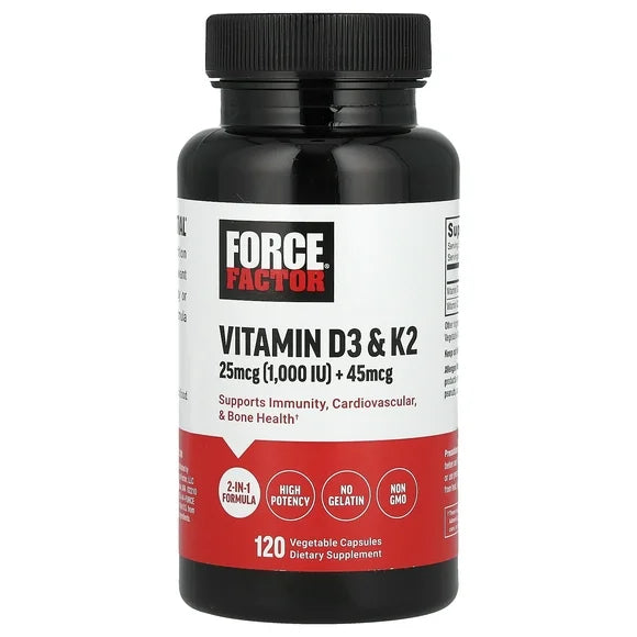 Vitamin D3 & K2 120 Vegetable Capsules L734571
