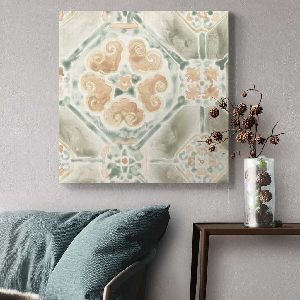 Terracotta Garden Tile III Gallery Wrapped Canvas 10x10 R906615