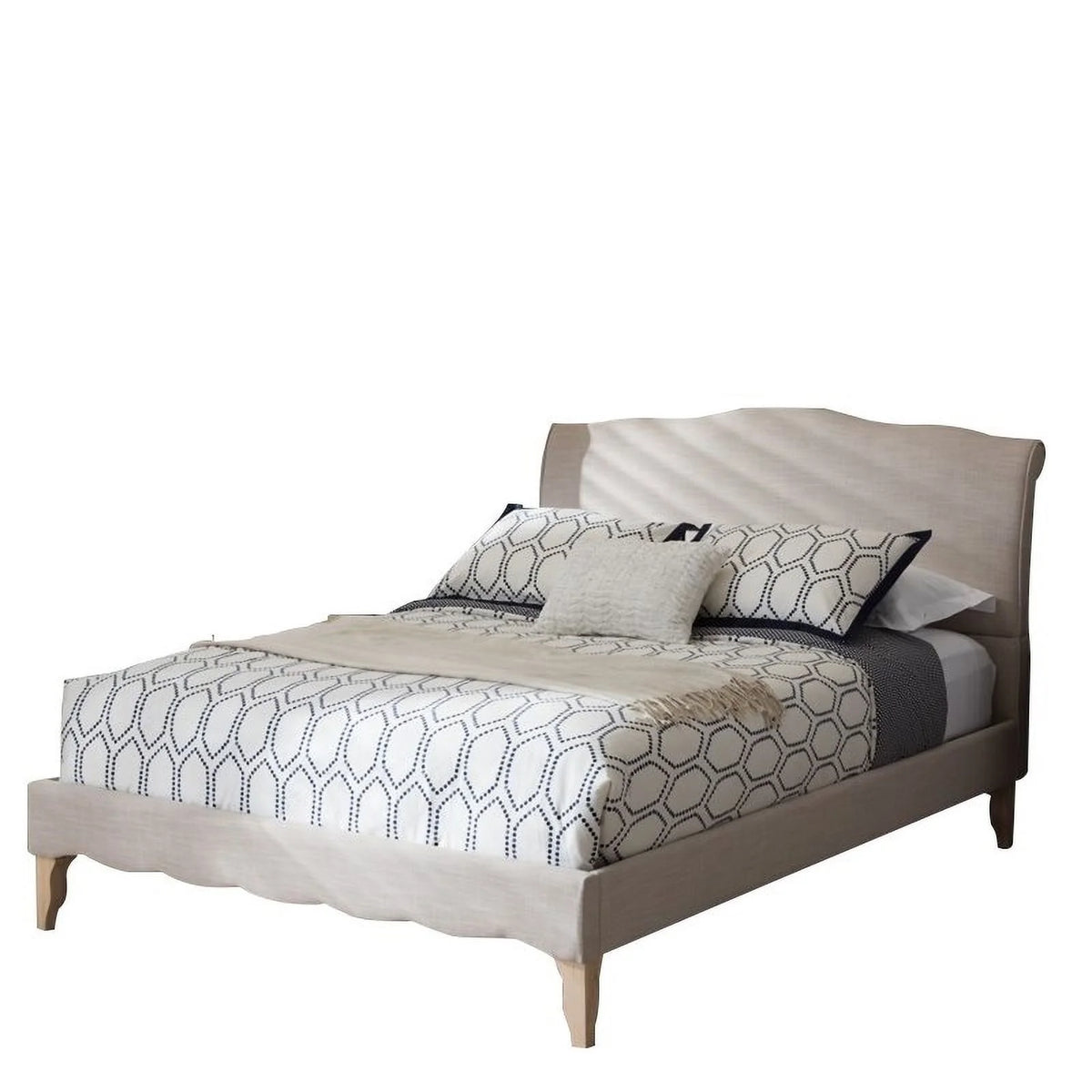 Beige Queen Platform Bed I355