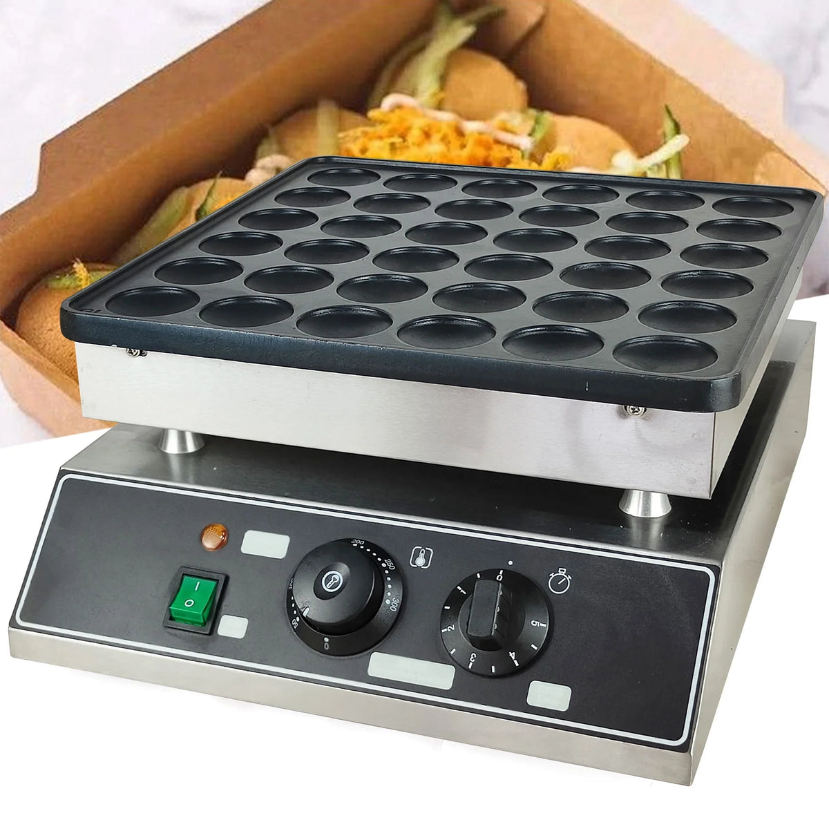 36 Holes 1000W Commercial Electric Nonstick Waffle Maker Machine L510