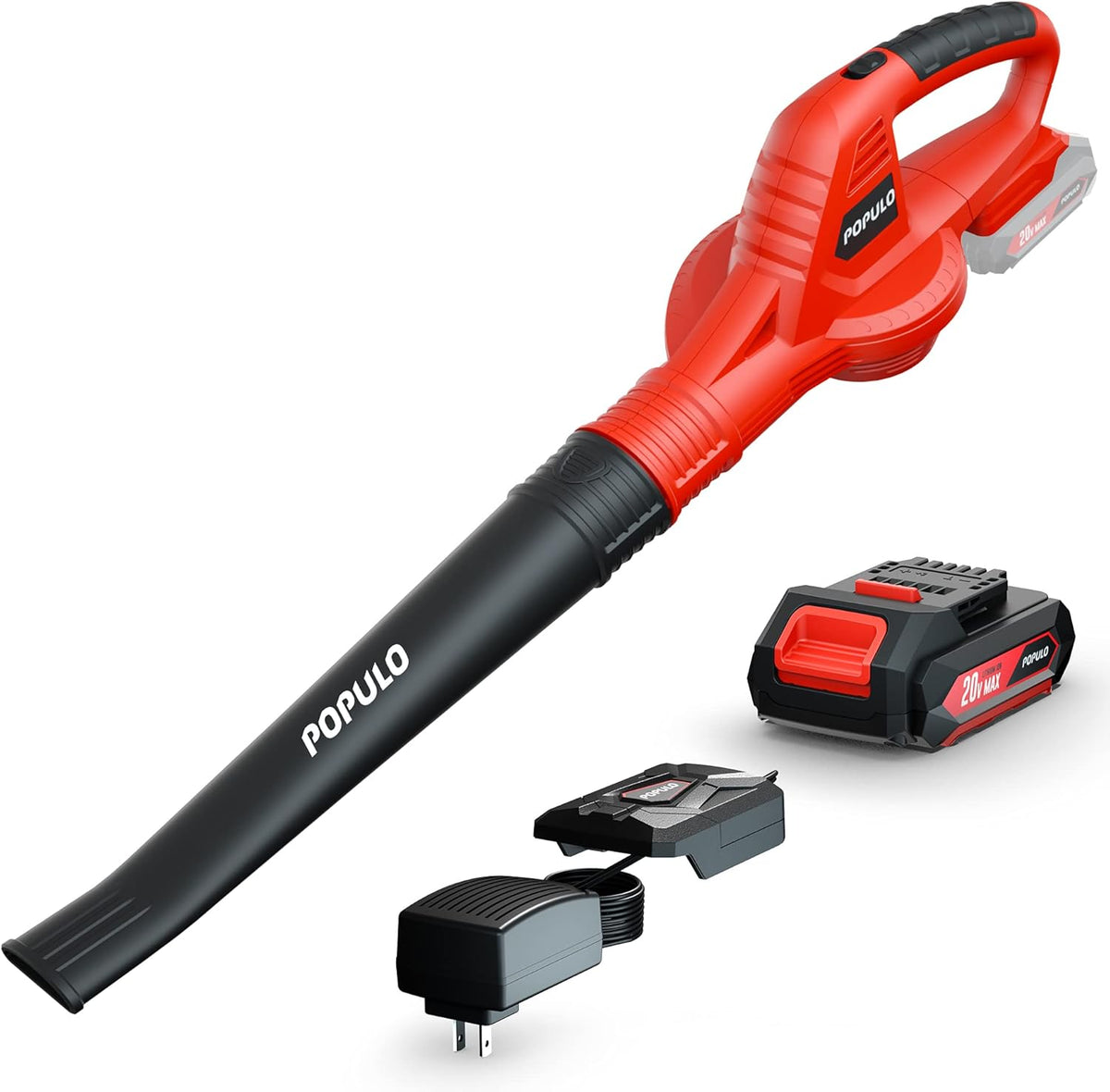 20V Cordless Leaf Blower with 2.0Ah Battery and Fast Charger, 150mph, Pack of 2 W880189