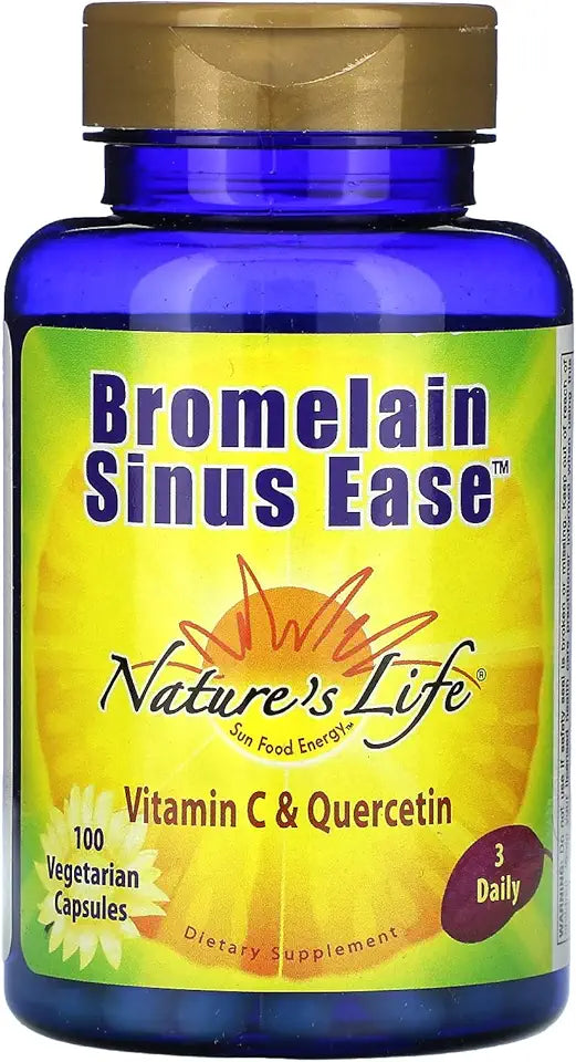 Bromelain 1200mg with Vitamin C & Quercetin 100 Vegetarian Capsules N527