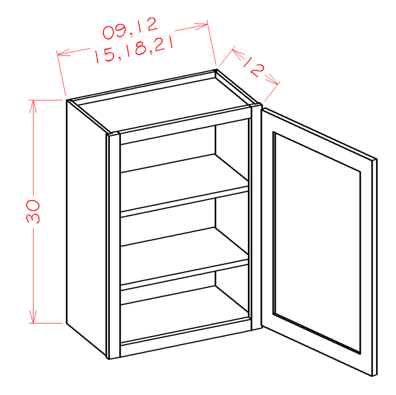 Antique White 2 Doors 2 Shelves Wall Cabinet High-Density Fiberboard U848