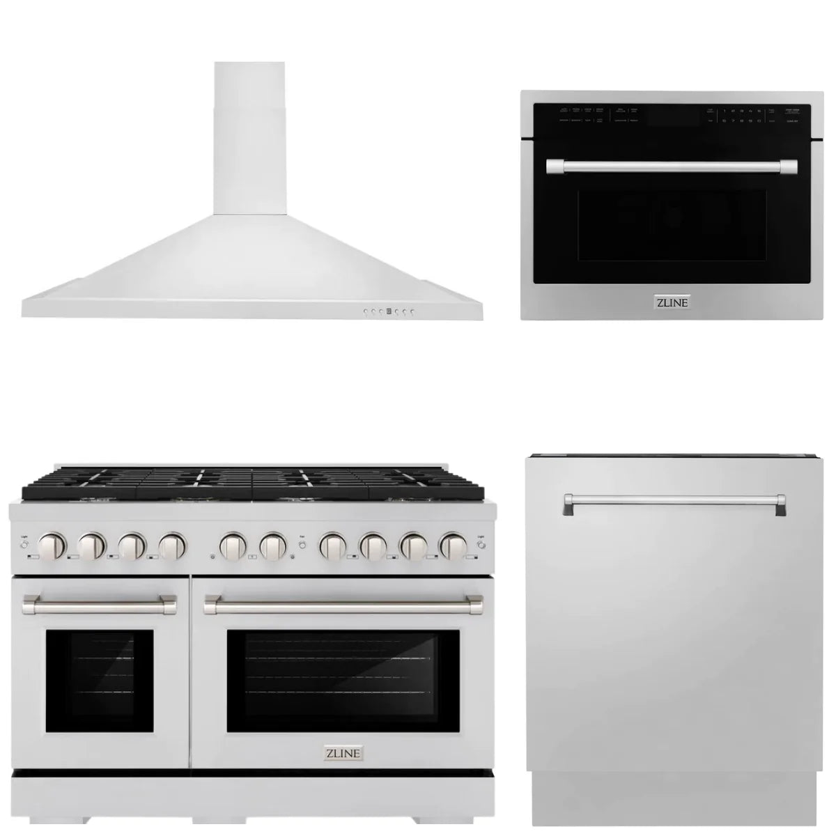 48 Gas Range, Range Hood, Microwave Oven and Dishwasher P2435