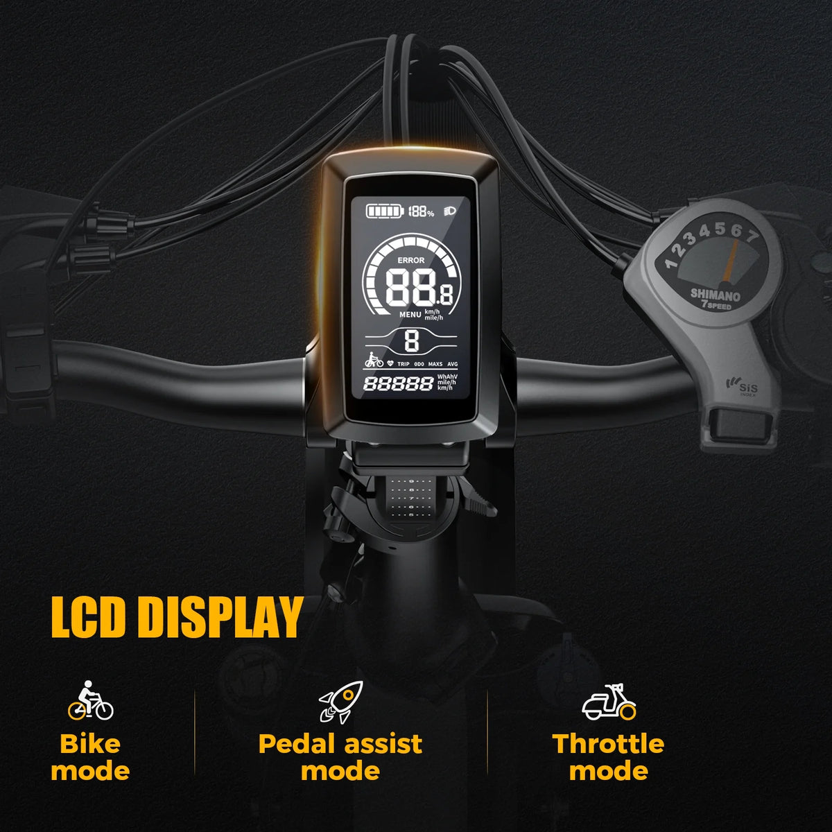 500W Motor 48V 15Ah Removable Battery 20 x 4.0 Fat Tire Folding Electric Bike L8810