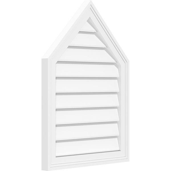 36x22W x 40x22H Peaked Top Surface Mount PVC Gable Vent S515