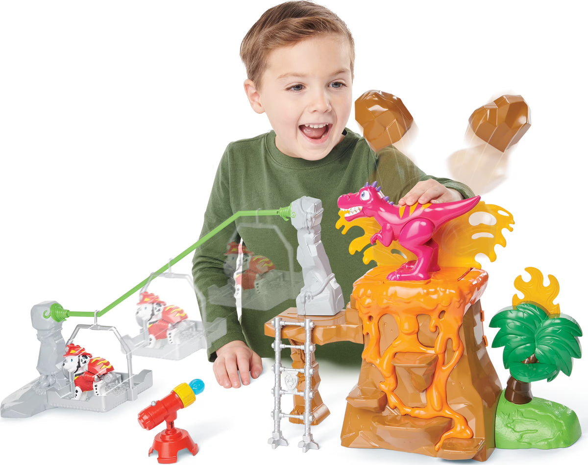 Dino Rescue Volcano Playset with Zipline and 3 Figures M17136