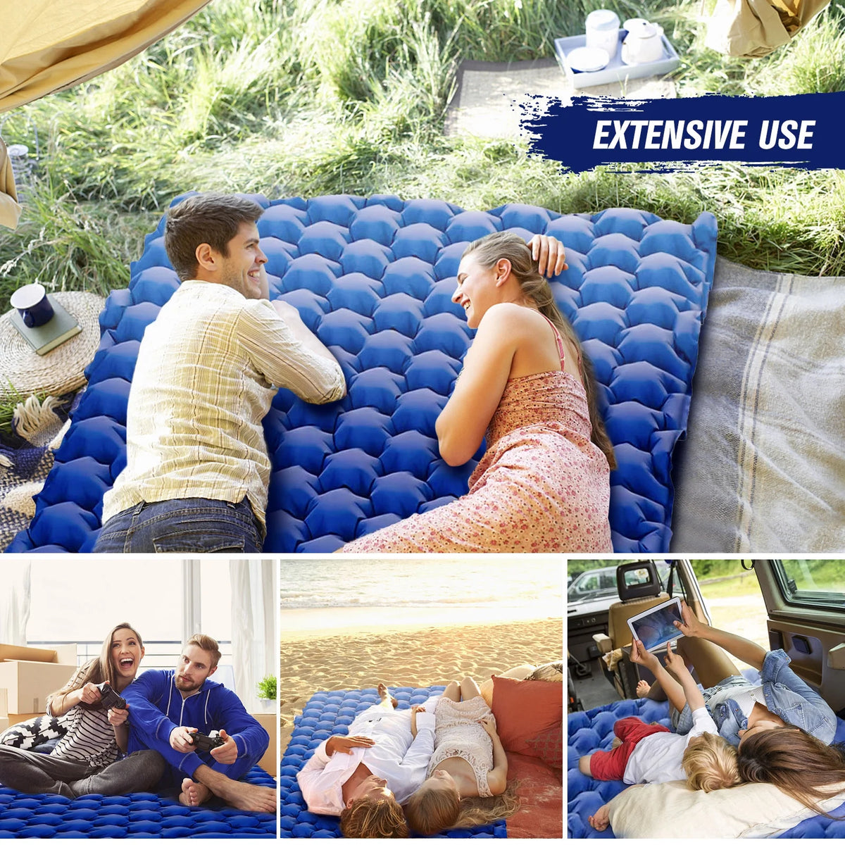 2 Person Waterproof Camping Mat with Air Pillow G10669