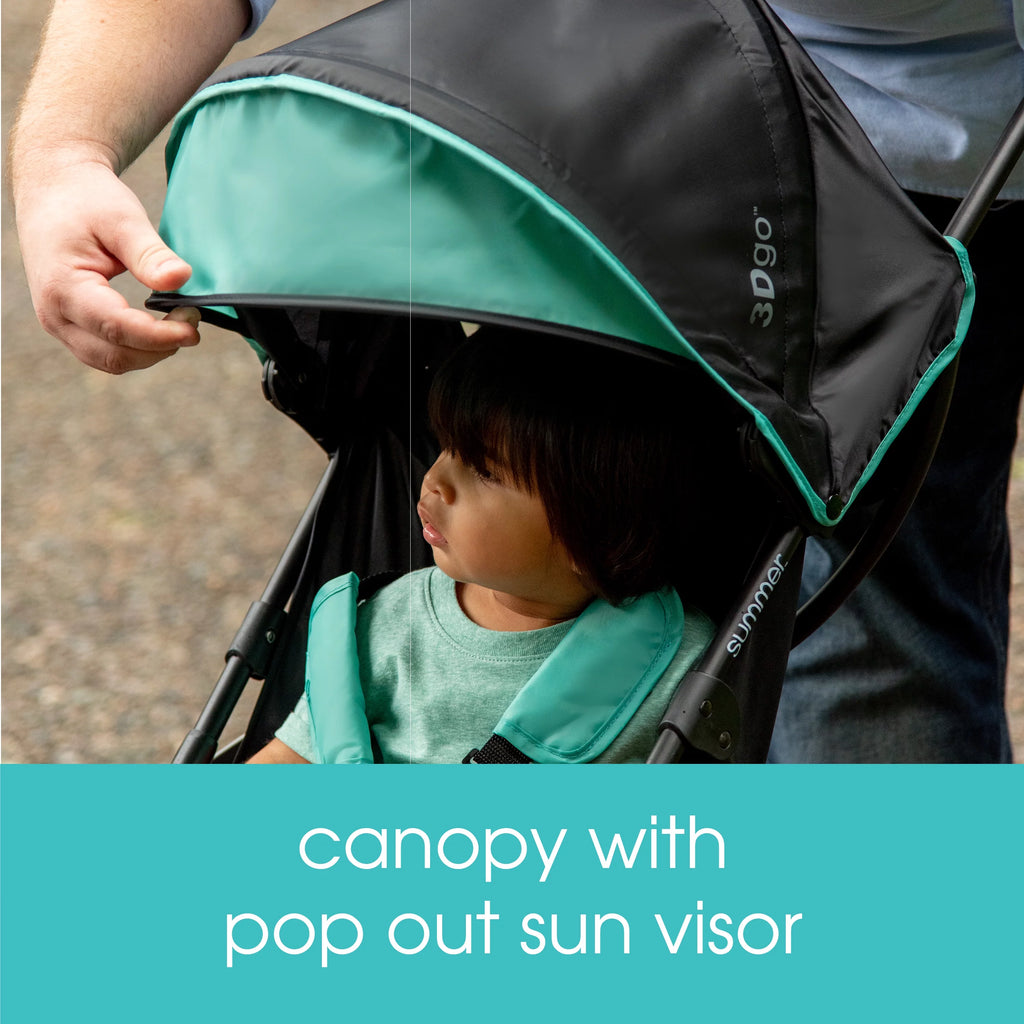 Lightweight Compact Fold Stroller, Black D842035