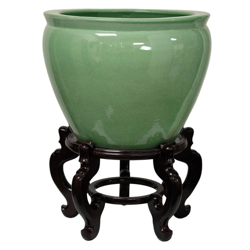 12" Celadon Porcelain Fishbowl P804