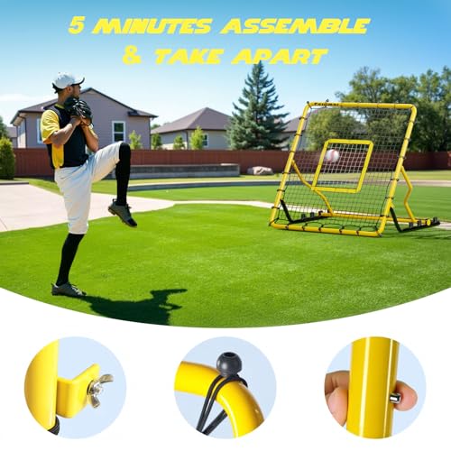 4x4.5FT Steel Frame Rebounder Net with 4 Adjustable Angles T9932