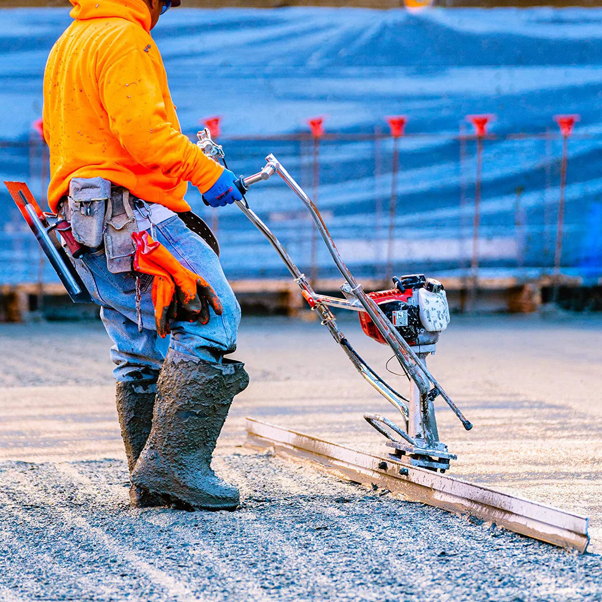 1.8 HP Gas Concrete Power Screed with 8ft Aluminum Magnesium Board U5073