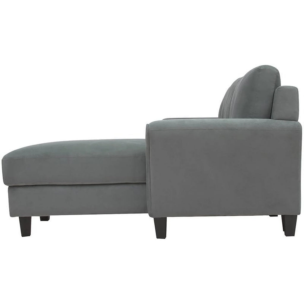 Gray Sectional with Rolled Arms T48600