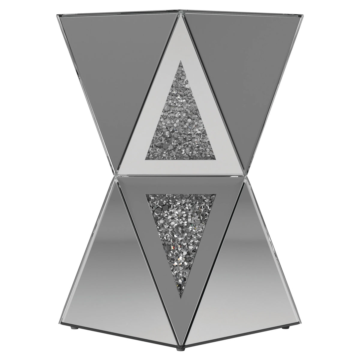 Silver Geometric Side Table L6526