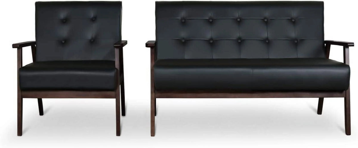 Mid-Century Modern Sofa Set with Loveseat and Chair B318239