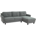 Gray Sectional with Rolled Arms T48600