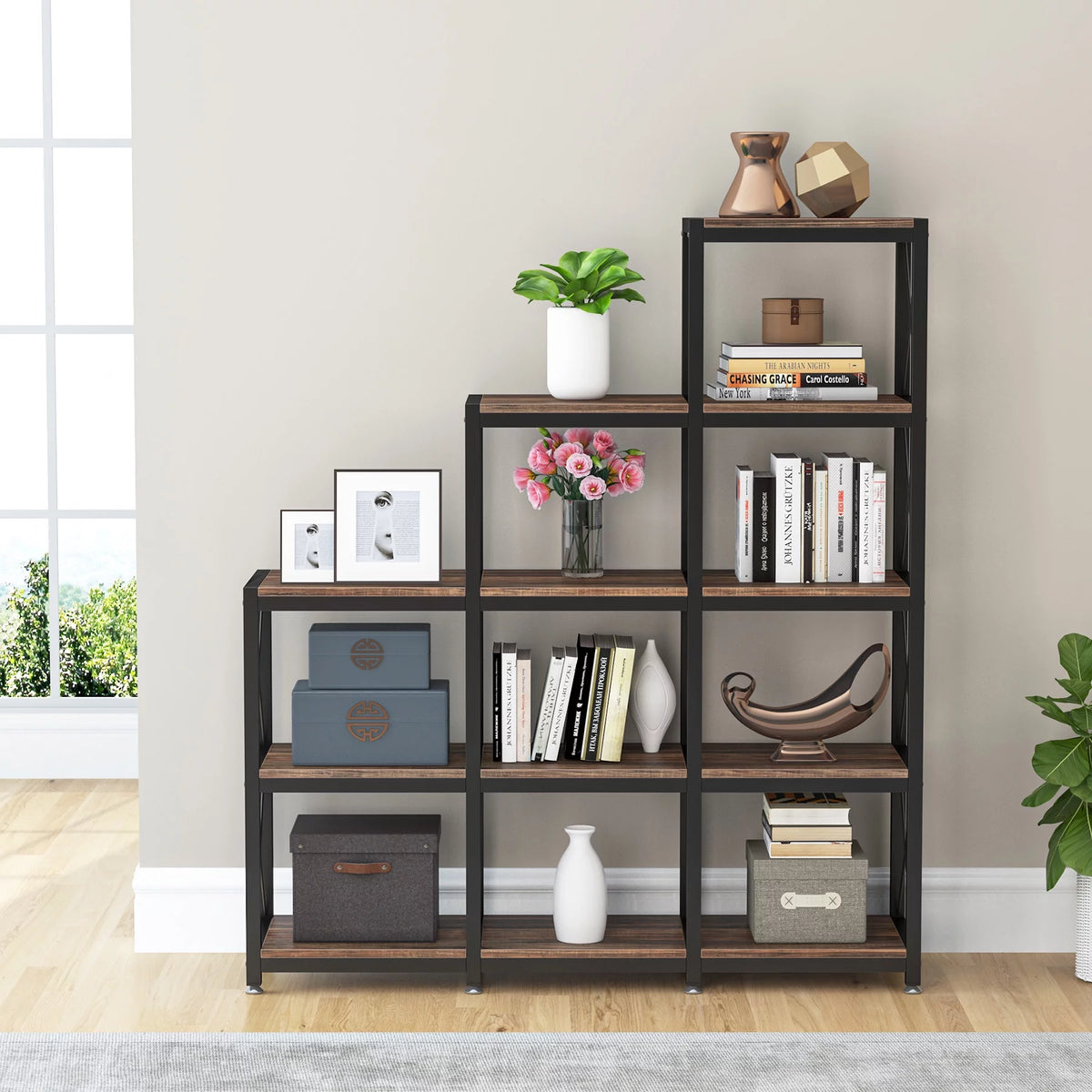 12 Shelves Etagere Bookcase N5793