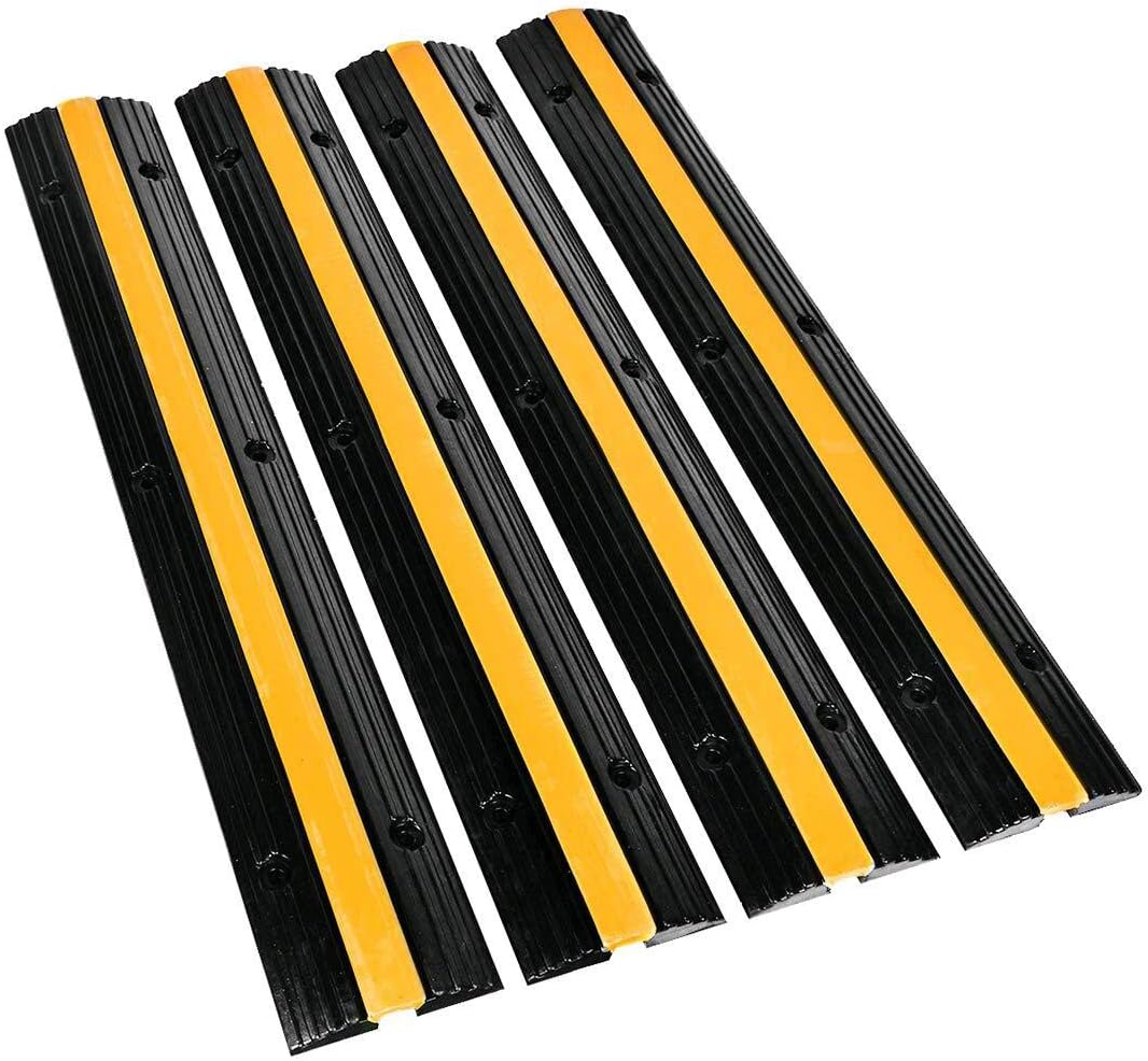 4 Pack Heavy Duty Rubber Cable Protector Ramp Z967831
